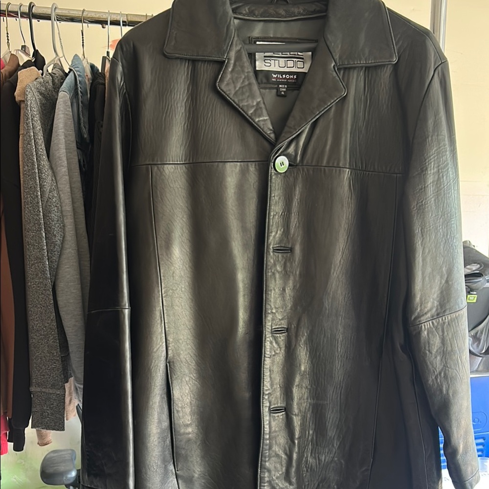 Wilson’s Men's Black Leather Jacket